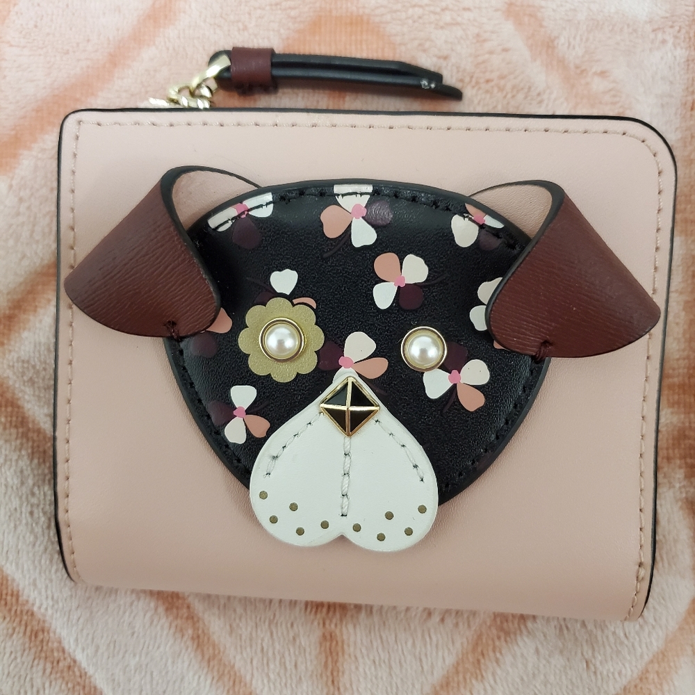 Cute Kate Spade Pale Pink Dog Wallet